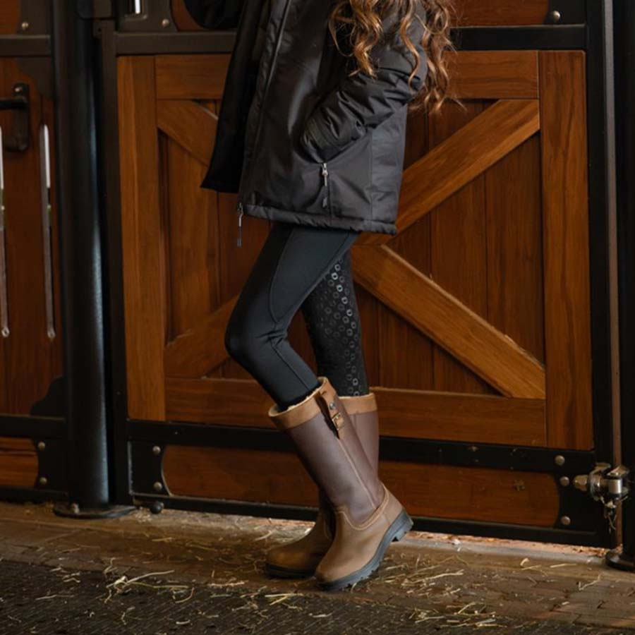 Fodrade Stallstövlar Winter Brun