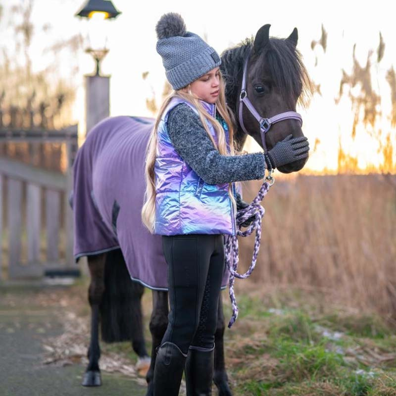 Ridhandskar Barn/Junior Saline Reflective Svart