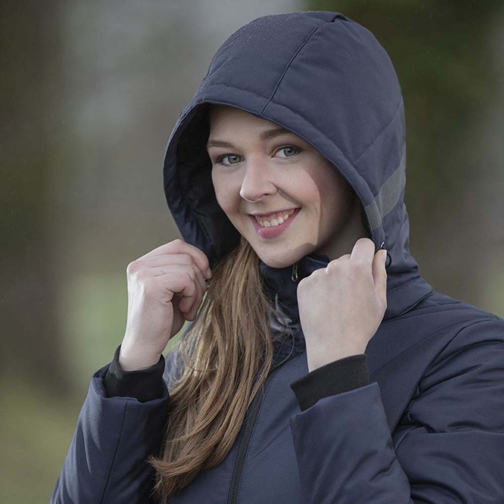 Ridkappa Elegant med Värmeslingor och Powerbank Marinblå 