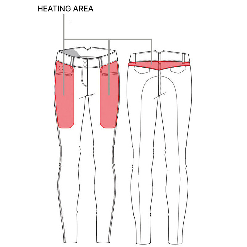 Värmeridbyxor Comfort Full Grip Svart