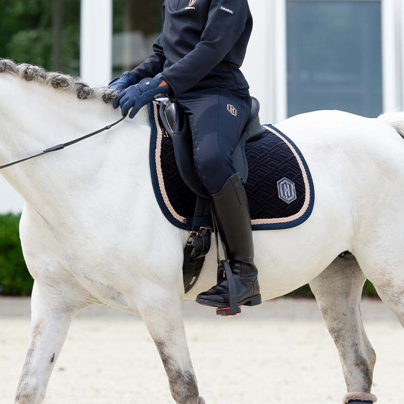 Dressyrschabrak Velvet Emblem Heritage Marinblå