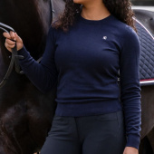 Ridtröja Classic O-Neck Pullover Marinblå Ridtröja Classic O-Neck Pullover Marinblå