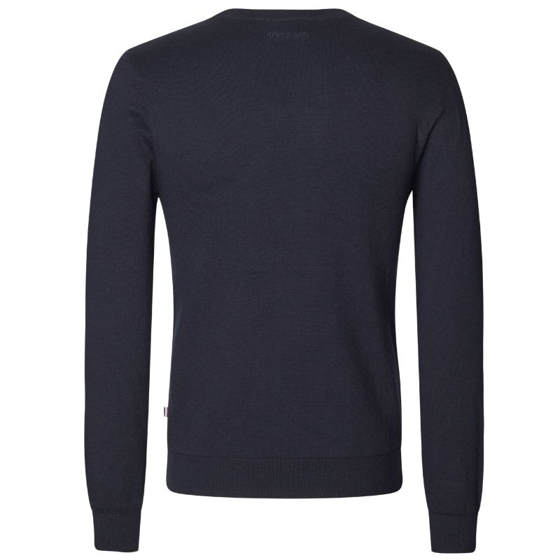 Ridtröja Classic Mens O-Neck Pullover Marinblå