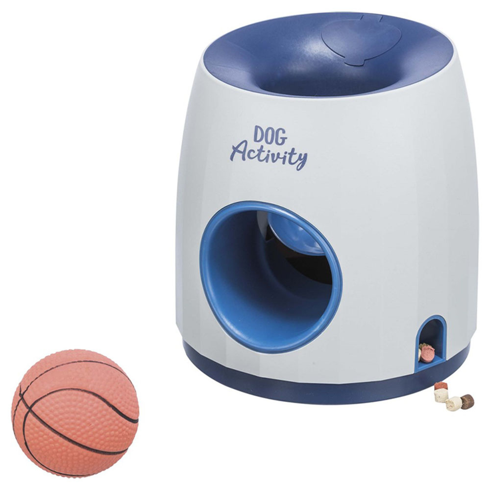 Aktiveringsleksak Dog Activity Ball & Treat Nivå 3 Blå/Vit