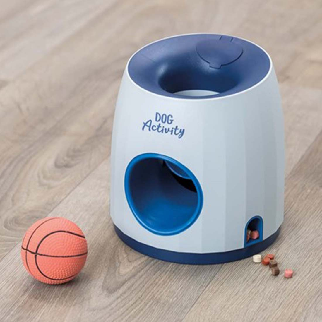 Aktiveringsleksak Dog Activity Ball & Treat Nivå 3 Blå/Vit
