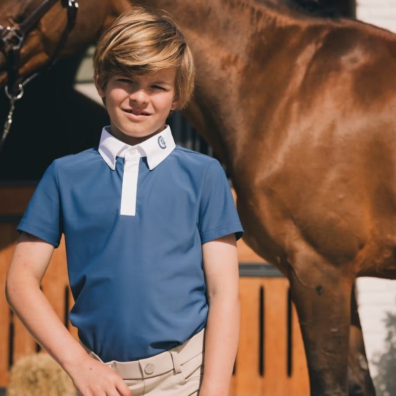 Tävlingsskjorta Barn/Junior Boy Osaka Short Sleeve Blå