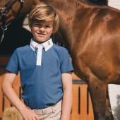 Tävlingsskjorta Barn/Junior Boy Osaka Short Sleeve Blå Tävlingsskjorta Barn/Junior Boy Osaka Short Sleeve Blå