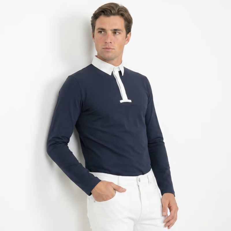 Tävlingsskjorta Herr Classic Long Sleeve Marinblå