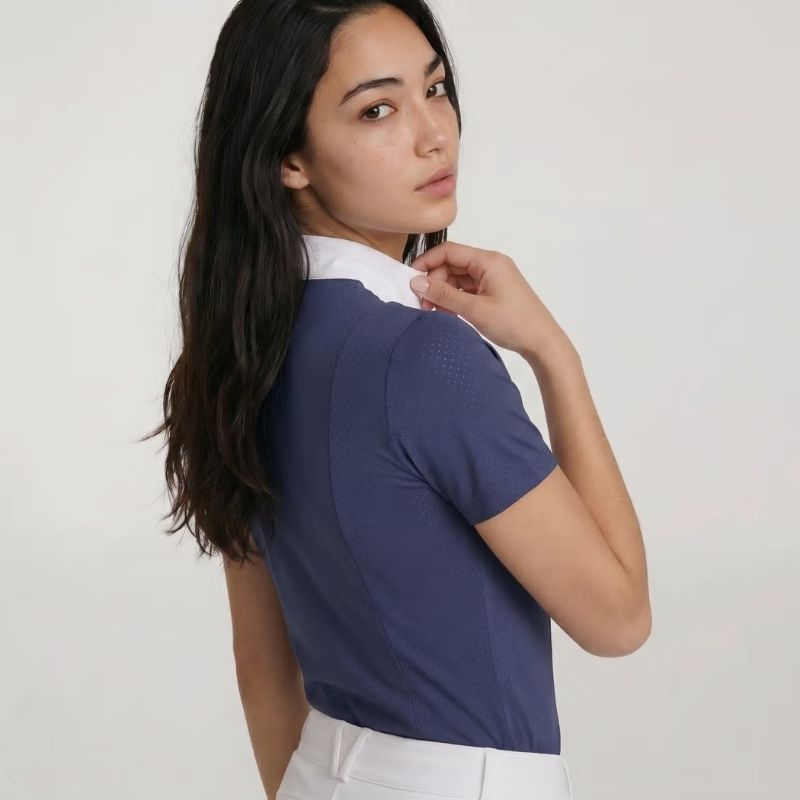 Tävlingstopp Heritage Air Short Sleeve Marinblå