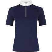 Tävlingstopp Classic Glitter Zipper Short Sleeve Marinblå Tävlingstopp Classic Glitter Zipper Short Sleeve Marinblå