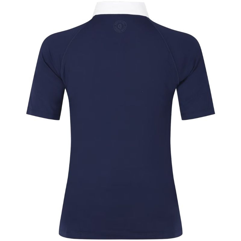 Tävlingstopp Classic Glitter Zipper Short Sleeve Marinblå