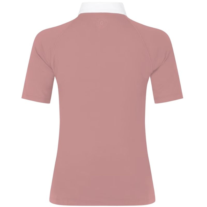 Tävlingstopp Classic Glitter Zipper Short Sleeve Gammelrosa