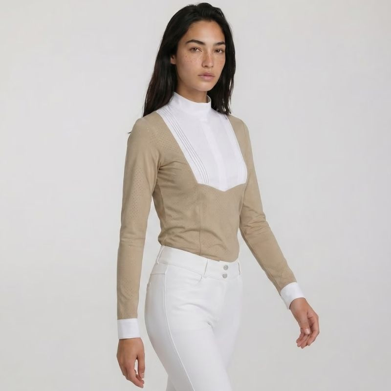 Tävlingstopp Heritage Air Long Sleeve Beige
