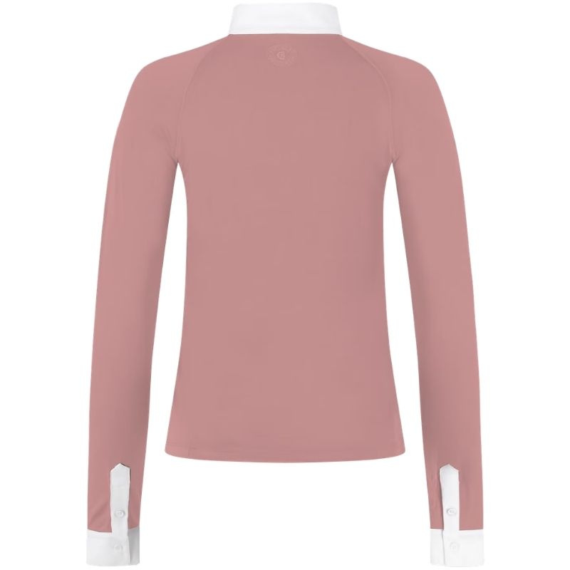 Tävlingstopp Classic Glitter Zipper Long Sleeve Gammelrosa