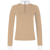 Tävlingstopp Classic Glitter Zipper Long Sleeve Beige Tävlingstopp Classic Glitter Zipper Long Sleeve Beige