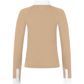 Tävlingstopp Classic Glitter Zipper Long Sleeve Beige Tävlingstopp Classic Glitter Zipper Long Sleeve Beige