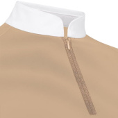 Tävlingstopp Classic Glitter Zipper Long Sleeve Beige Tävlingstopp Classic Glitter Zipper Long Sleeve Beige