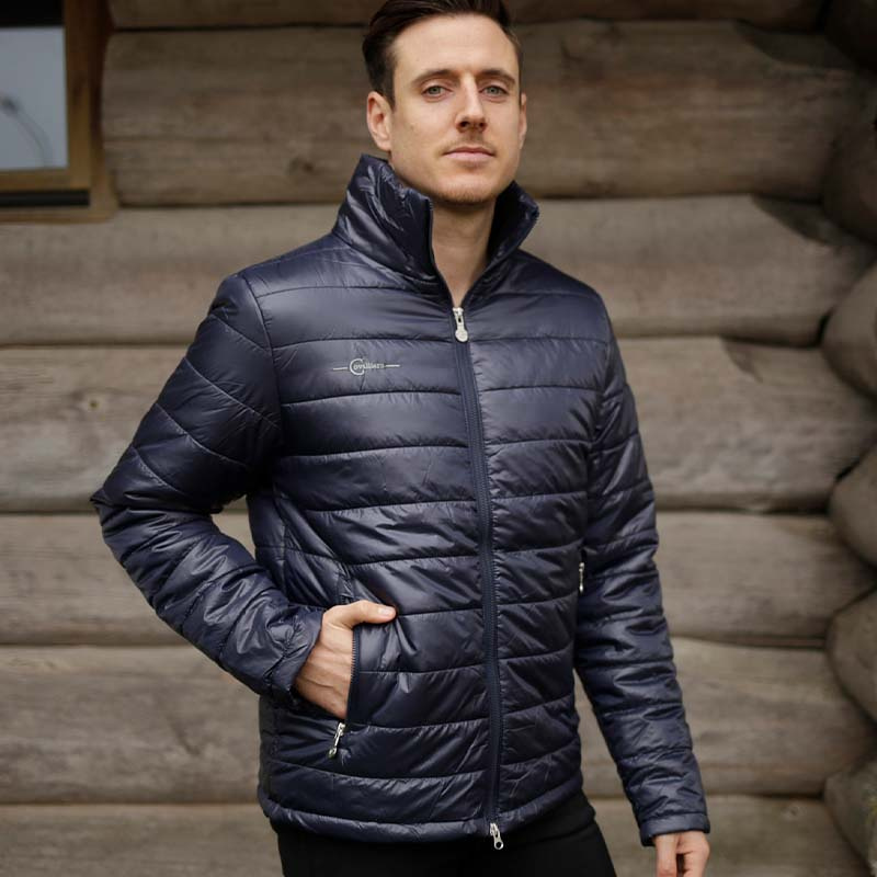 Ridjacka Herr Quilted Marinblå