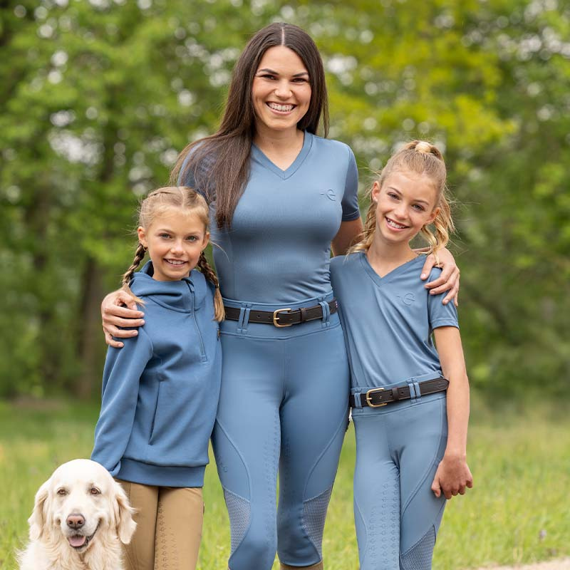 T-shirt Barn/Junior V-Neck Blå