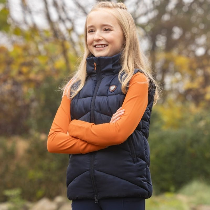 Ridväst Winter Barn/Junior Marinblå