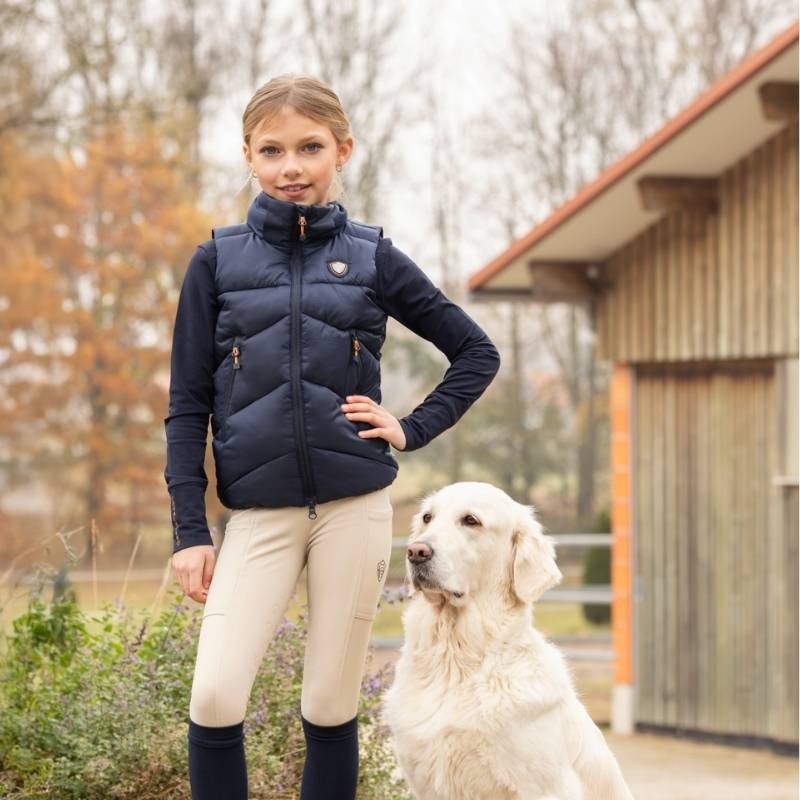 Ridväst Winter Barn/Junior Marinblå
