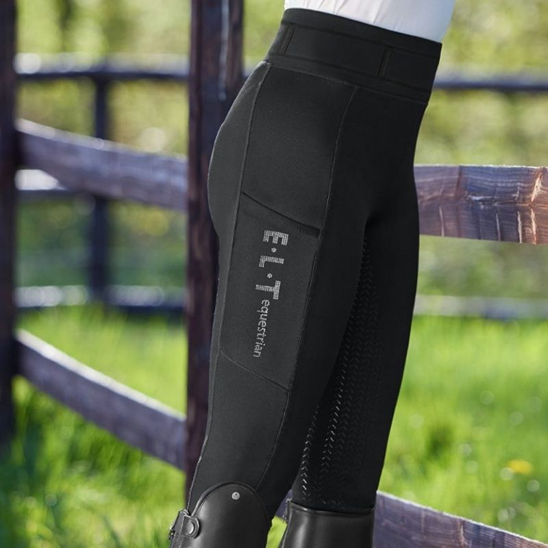 Ridtights Barn/Junior Ella Glam Full Grip Svart