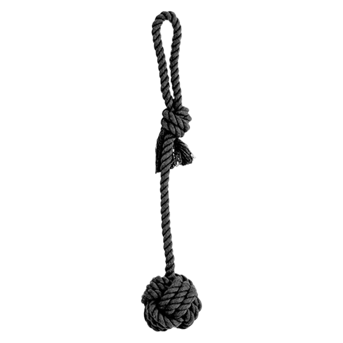 Hundleksak Repboll med Handtag Svart