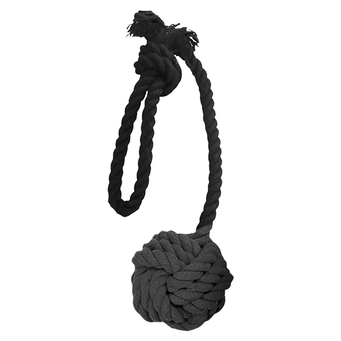 Hundleksak Repboll med Handtag Svart