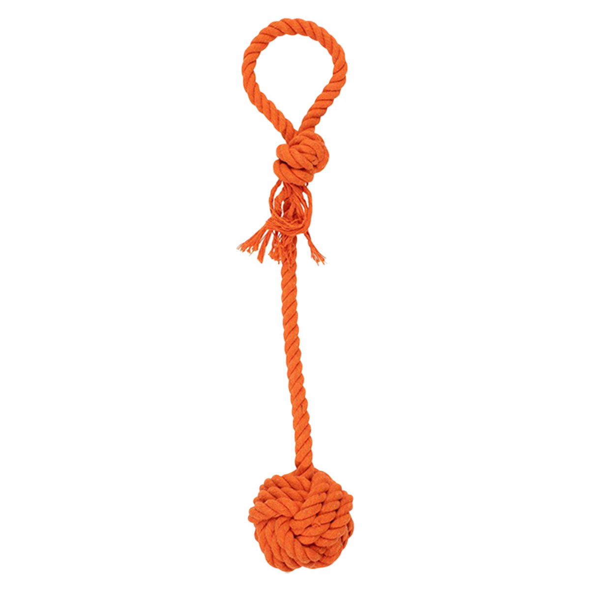 Hundleksak Repboll med Handtag Orange