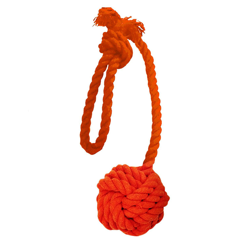 Hundleksak Repboll med Handtag Orange