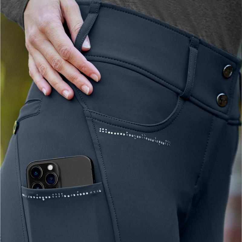 Ridbyxor Mathilda Glam Full Grip Marinblå