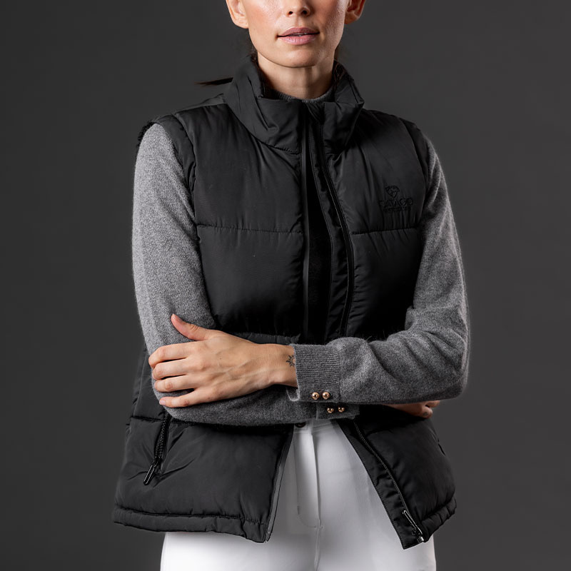 Ridväst Busta Puffer Svart