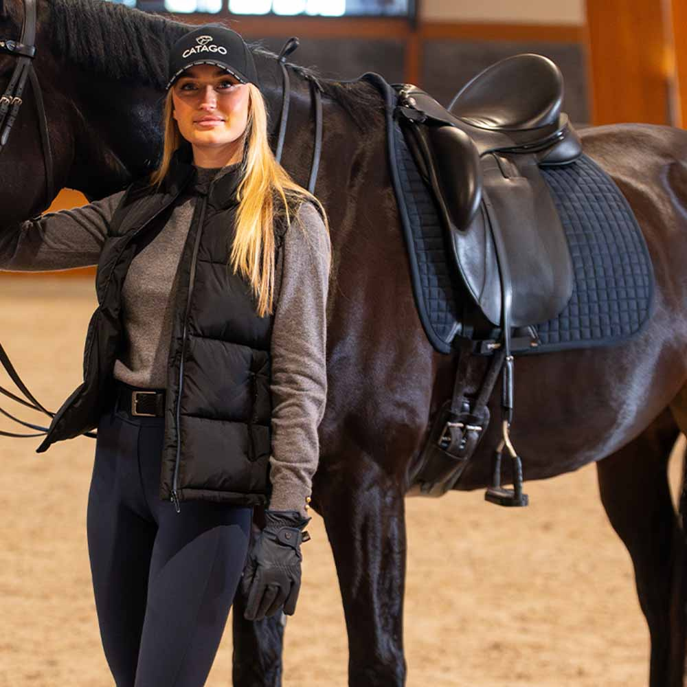 Ridväst Busta Puffer Svart