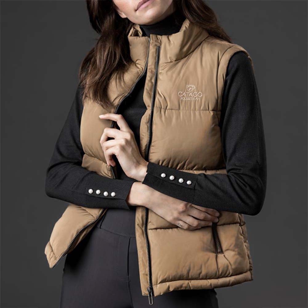Ridväst Busta Puffer Beige