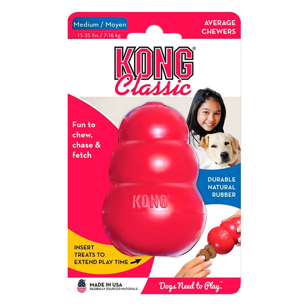 Hundleksak KONG Classic Medium Röd