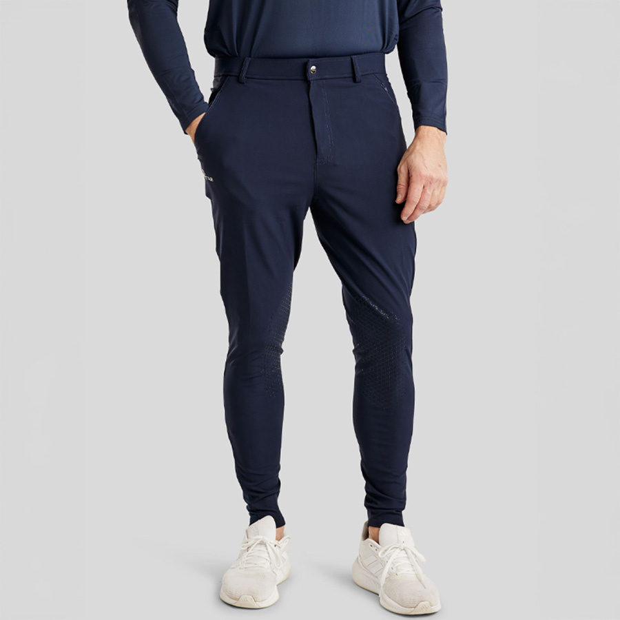 Ridbyxor Herr MoBen Knee Grip Marinblå