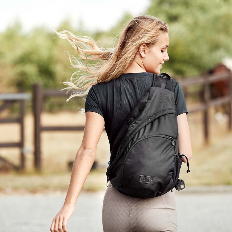 Hjälmväska Axelrem Svart