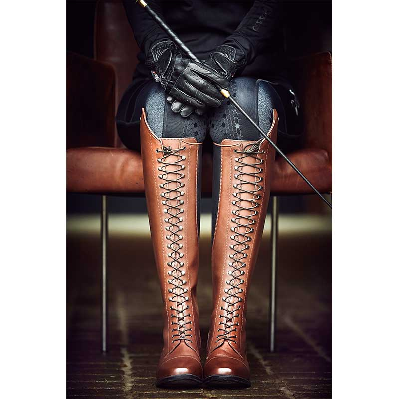 Ridhandskar Feel Läder Svart