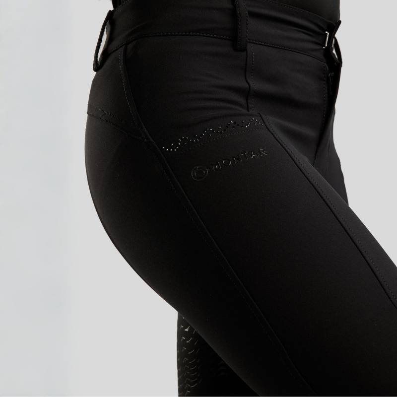 Ridbyxor Barn/Junior Crystals Full Grip Svart