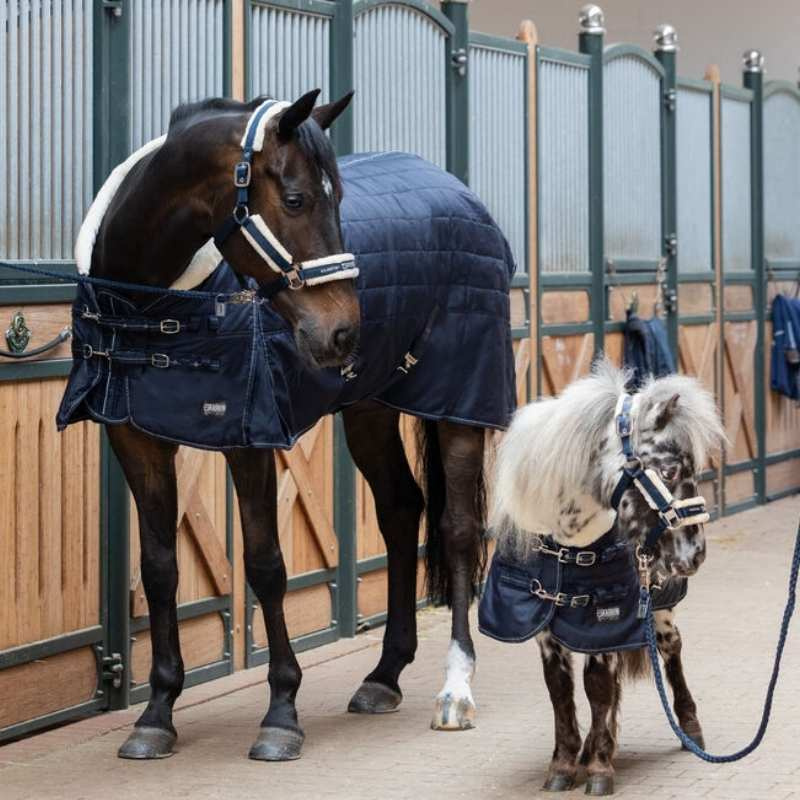 Grimma Fauxfur Double Pin Marinblå