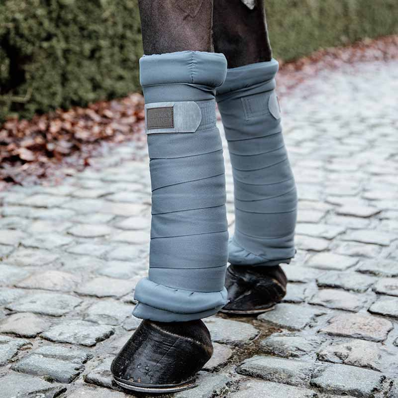 Benpaddar Quilted Grå