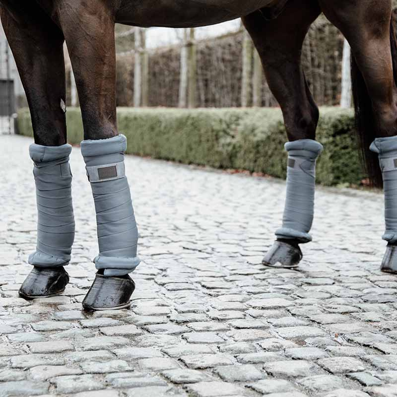 Benpaddar Quilted Grå