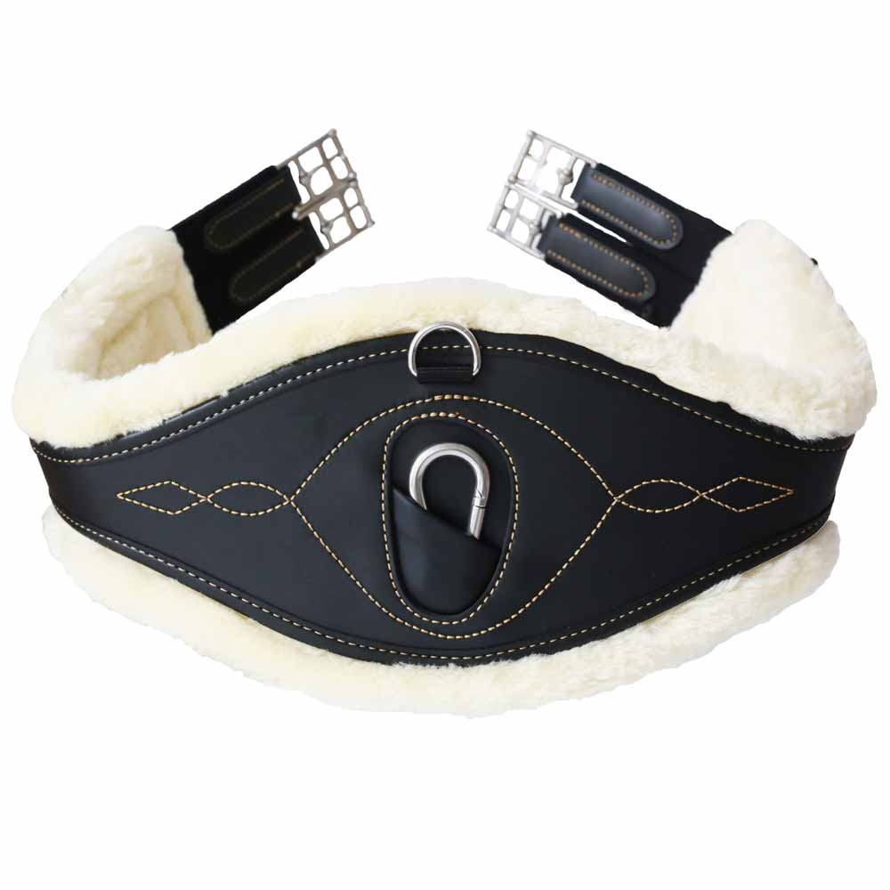 Anatomisk Sadelgjord Sheepskin Svart