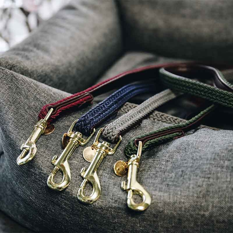 Koppel Flätad Nylon 2m Grå