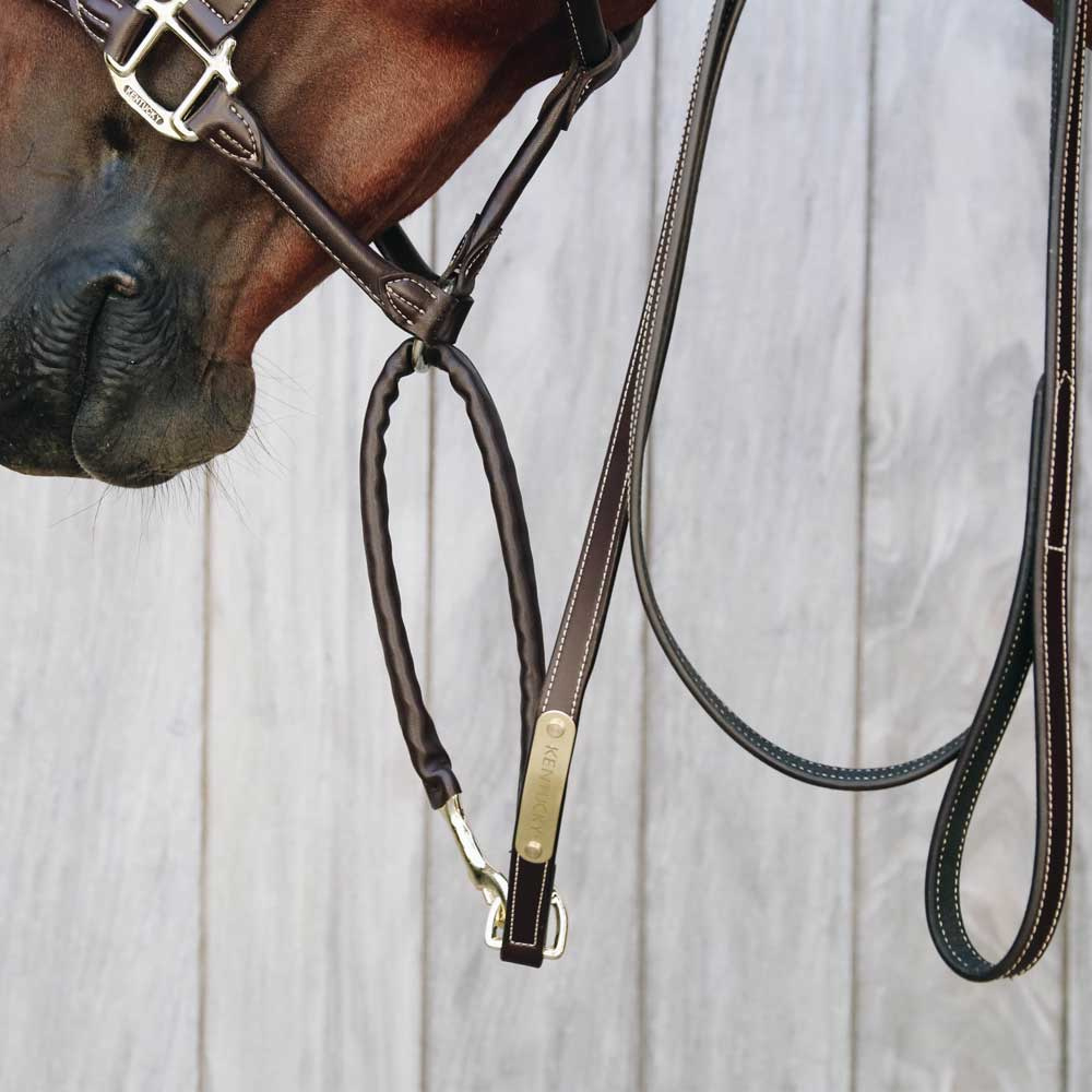 Läderklätt Kedjegrimskaft Brun