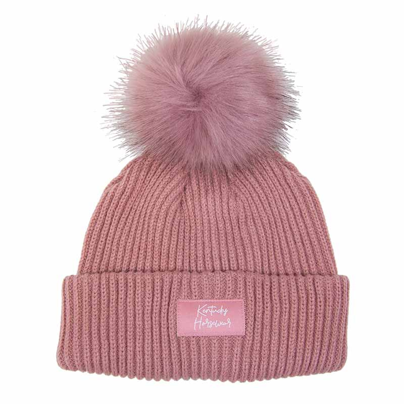 Mössa Beanie Pompom Gammelrosa