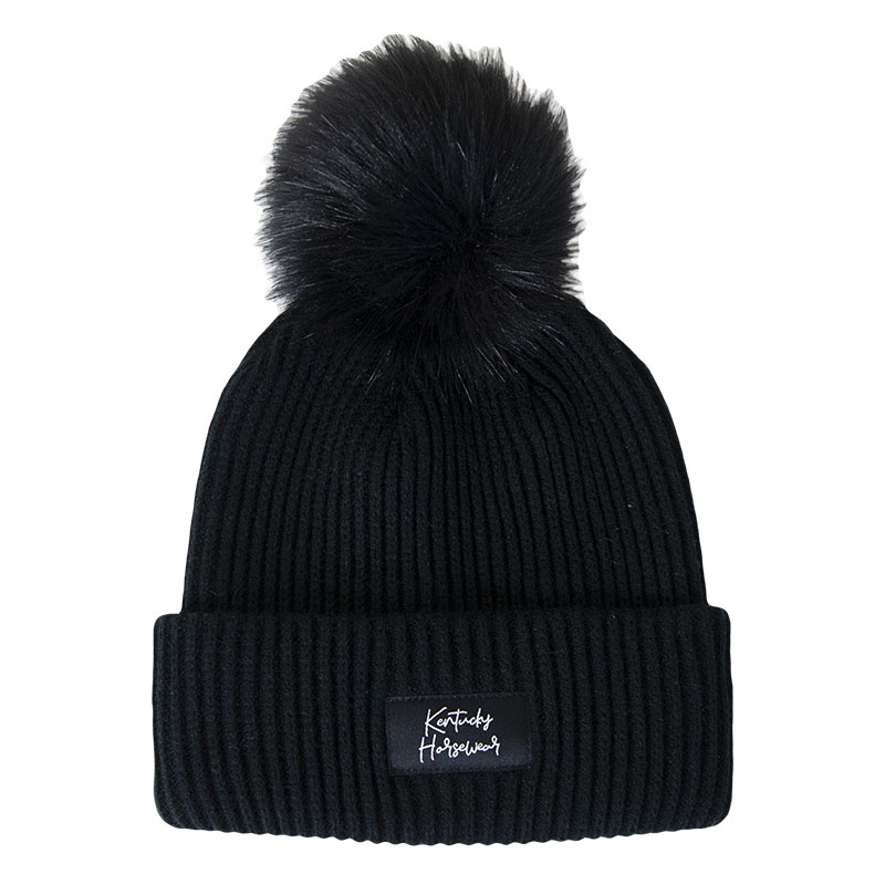 Mössa Beanie Pompom Svart