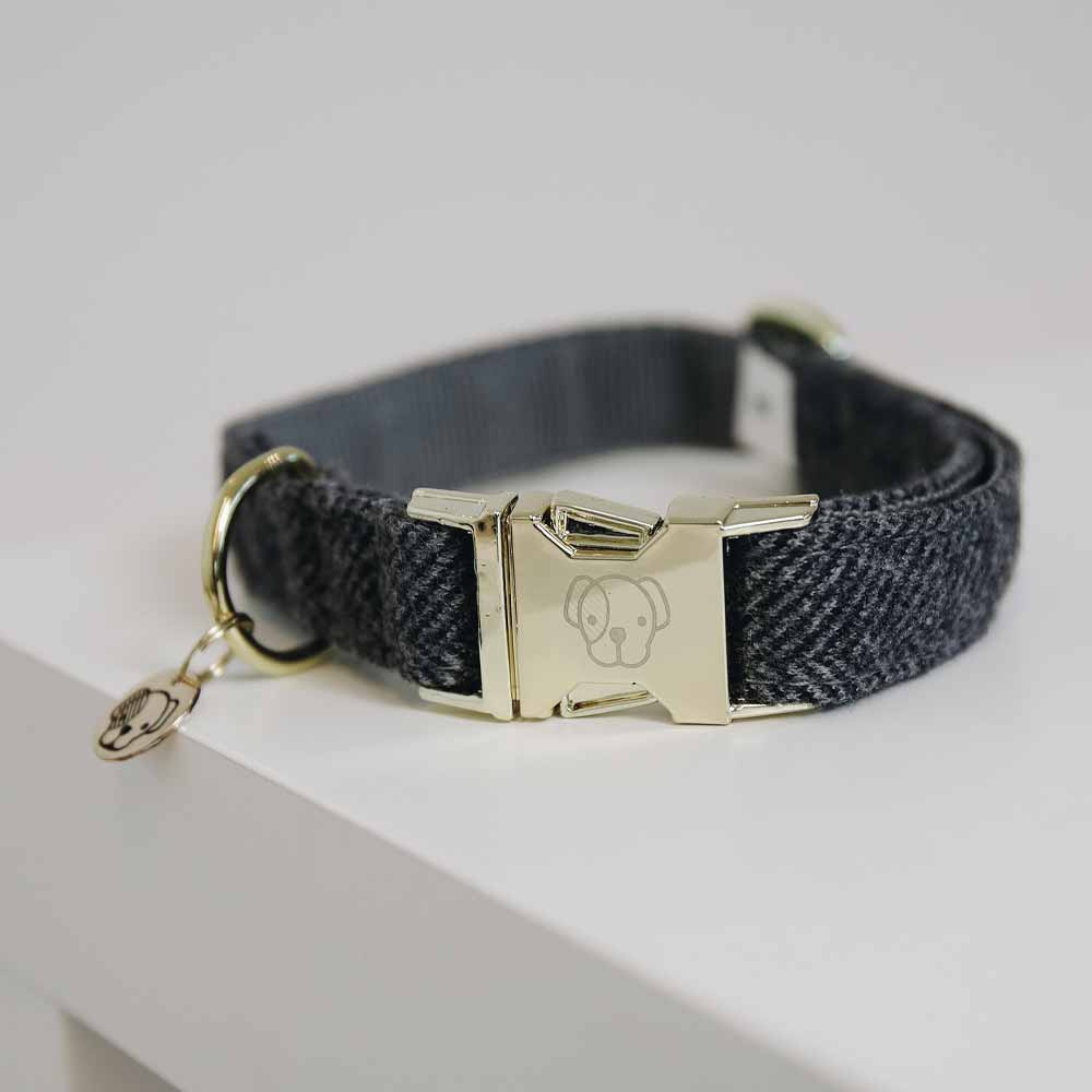 Hundhalsband Wool Grå