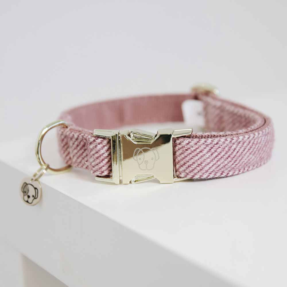 Hundhalsband Wool Rosa