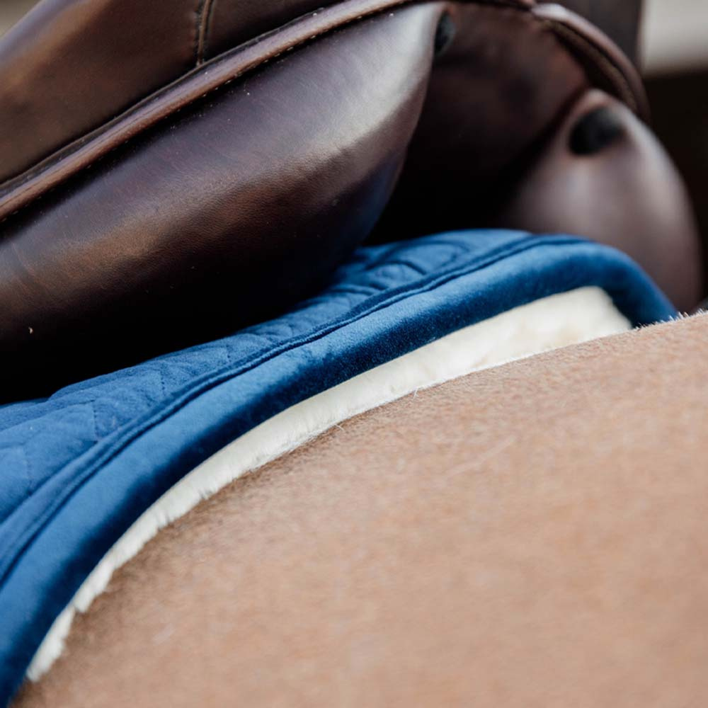 Dressyrschabrak Skin Friendly Velvet Marinblå